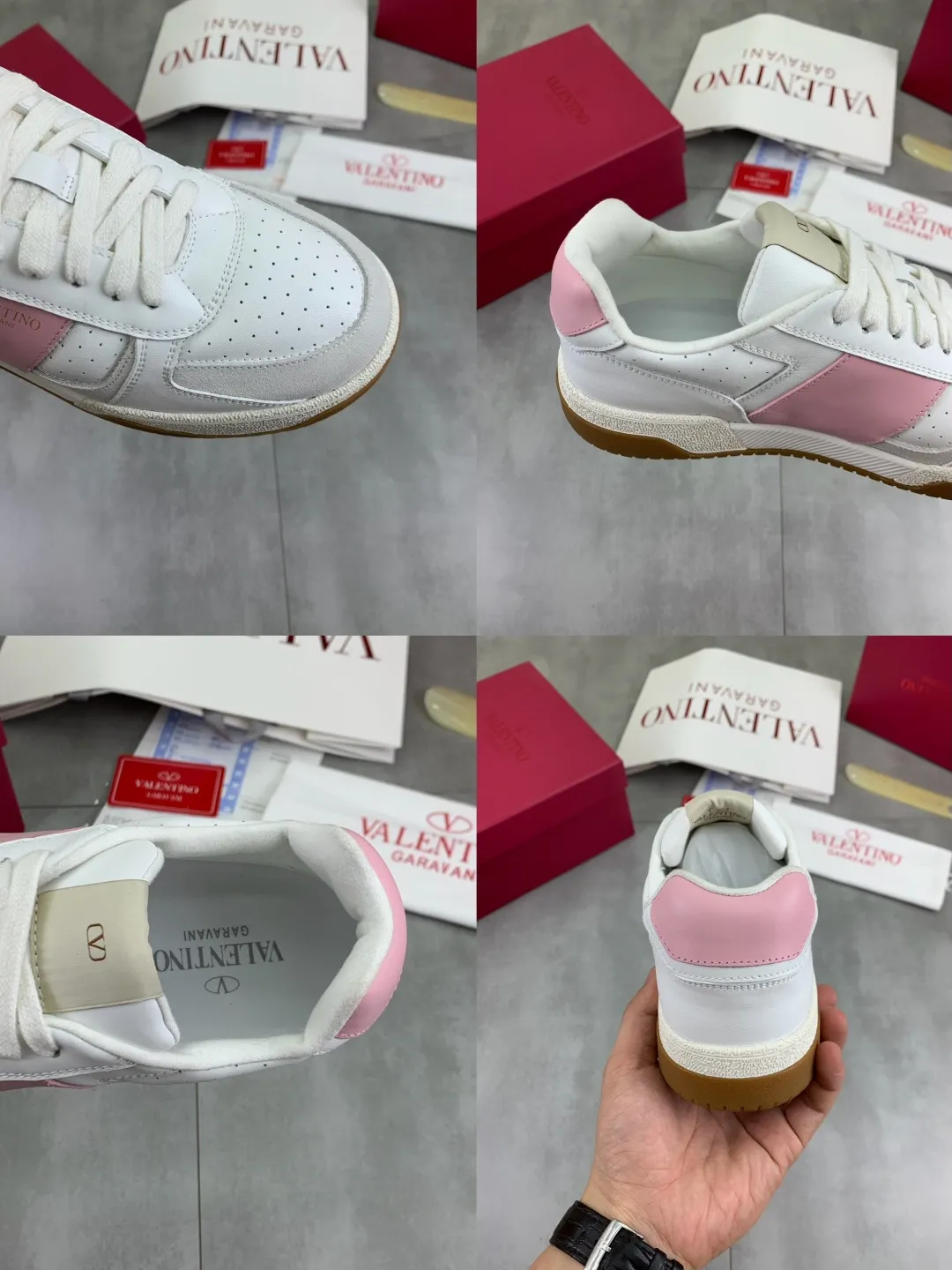 Men's men's shoes 💰P660 new top version of Valentino couple's bread shoes! Valentino Joie de Jouer series Velcro thick sole bread shoes couple style casual sports shoes white shoes original purchase development and production Joie de Jouer series simple style without losing style. The pure white base is paired with fresh green and soft beige, and the unique Velcro design highlights your personality. Every detail tells fashion and quality, wear it, take a confident step, and start the trend journey ✔️Fabric: Original customized imported first-layer cowhide ✔️Inner lining: Original customized soft sheepskin lining ✔️Outsole: Original molded non-slip TPU material ✔️Sole thickness: 3.5CM ✔️Size: Women's 35-41 Men's 38-46 (38. Male, 41 female, 46 non-refundable